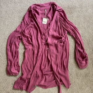 Long Sleeve Free People Gauze Blouse